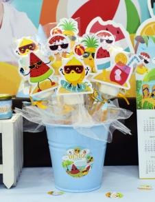 Partiavm Neşeli Plaj Doğum Günü Marshmallow Etiketli Kovada 10 Adet Süslü Çubuklarda satın al