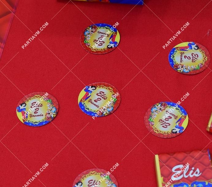Pamuk Prenses Doğum Günü Karton Masaüstü Konfeti İsimli 3 cm Pakette 50 Adet