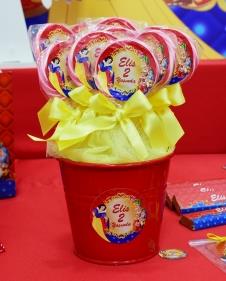 Partiavm Pamuk Prenses Doğum Günü Lolipop Şeker Etiketli Kovada Süslemeli 10 Adet satın al