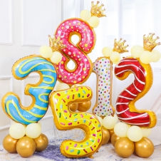 SAMM Pasta Desenli Rakam Balon Set satın al