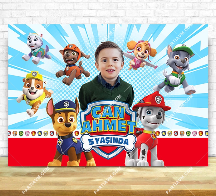 Paw Patrol Doğum Günü Süsleri 120 X 85 cm Dev Pano Afiş