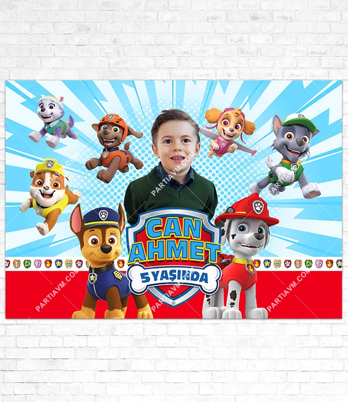 Paw Patrol Doğum Günü Süsleri 120x85 cm Büyük Boy Kağıt Afiş