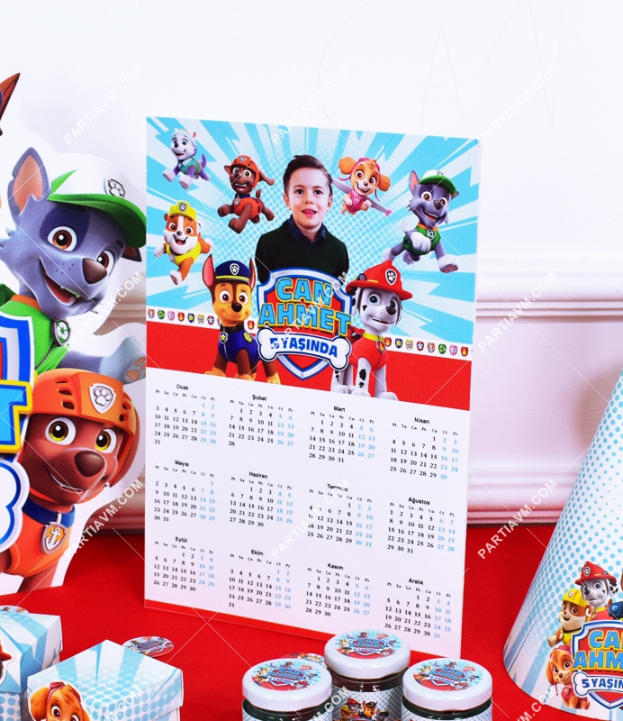 Paw Patrol Doğum Günü Süsleri 19x29 cm Masaüstü Pano Takvim