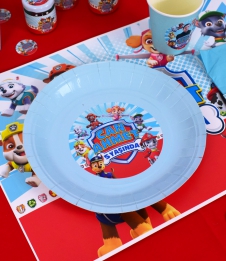 Partiavm Paw Patrol Doğum Günü Süsleri Etiketli Karton Tabak 5 Adet