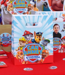 Partiavm Paw Patrol Doğum Günü Süsleri Hediye Çantası Özel Tasarım 13 X 16 cm 5 Adet