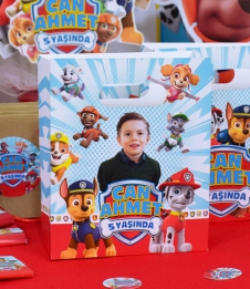 Partiavm Paw Patrol Doğum Günü Süsleri Hediye Çantası Özel Tasarım 13 X 16 cm 5 Adet