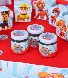 Partiavm Paw Patrol Doğum Günü Süsleri Hediyelik Etiketli Cam Kavanozda Top Sakız