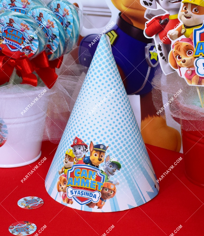 Paw Patrol Doğum Günü Süsleri Parti Şapkası 5 Adet