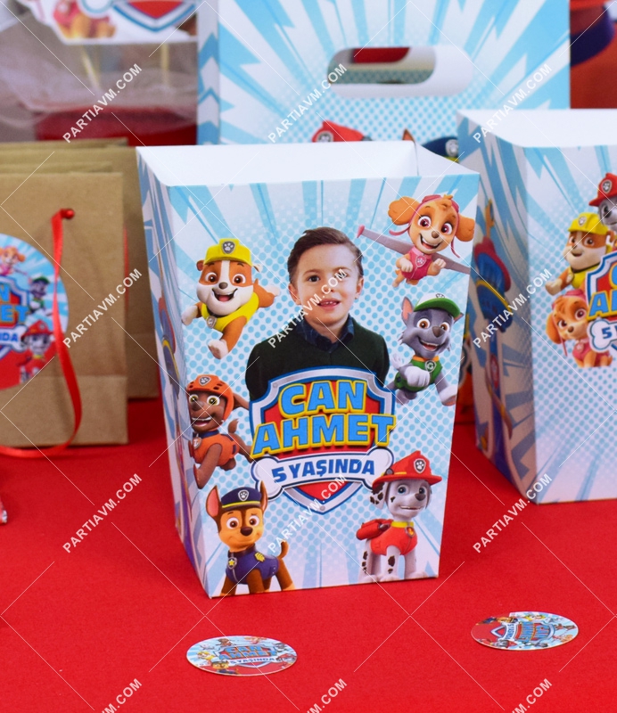 Paw Patrol Doğum Günü Süsleri Popcorn Kutusu 5 Adet