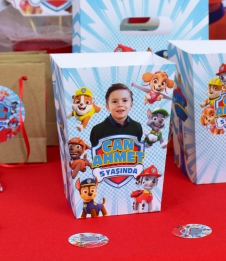 Partiavm Paw Patrol Doğum Günü Süsleri Popcorn Kutusu 5 Adet