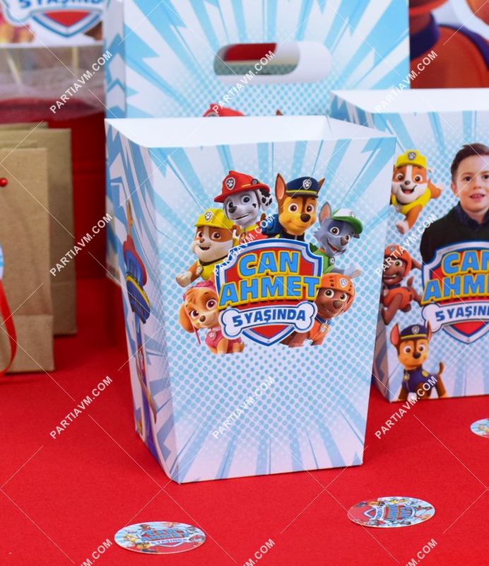 Paw Patrol Doğum Günü Süsleri Popcorn Kutusu 5 Adet