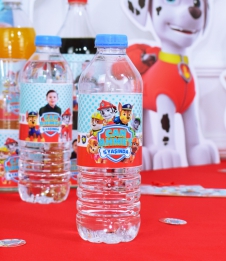 Partiavm Paw Patrol Doğum Günü Süsleri Su Şişesi Bandı 5 Adet