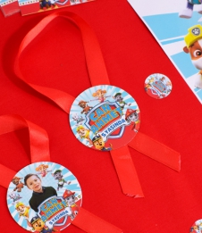 Partiavm Paw Patrol Doğum Günü Süsleri Sunum Etiketi Kurdele Askılı 5 Adet satın al