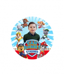 Partiavm Paw Patrol Doğum Günü Süsleri Yuvarlak Etiket 7,5cm 10 Adet satın al