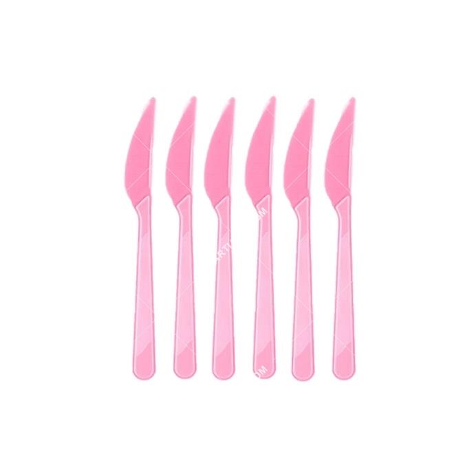 Pembe Plastik Bıçak 25li