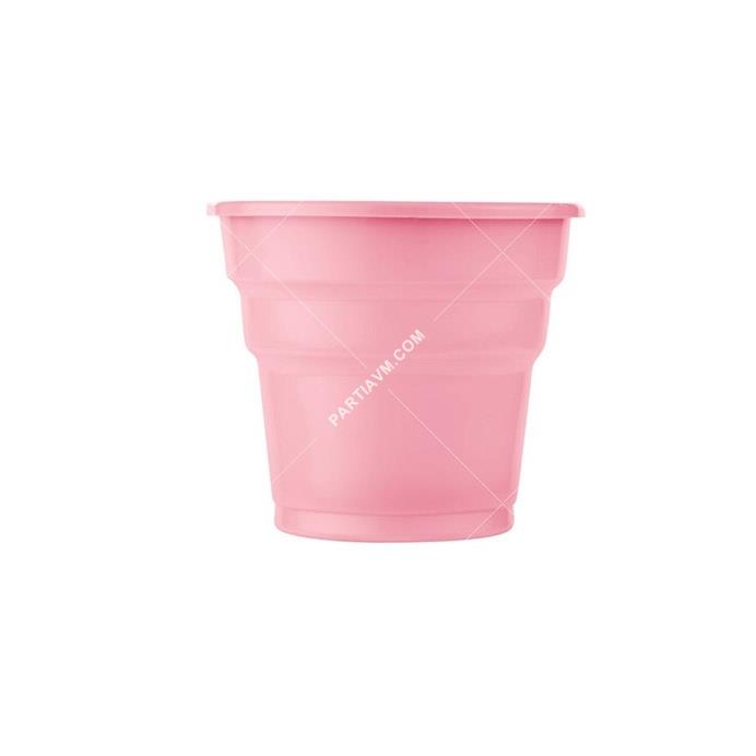 Pembe Plastik Meşrubat Bardağı 25li