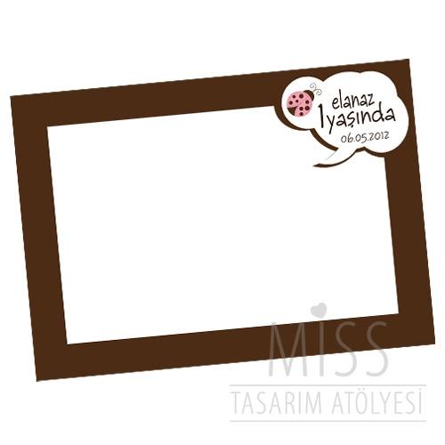 Pembe Uğur Böceği Doğum Günü Süsleri Hatıra Fotoğrafı Çekilme Çerçevesi 100 cm x 70 cm