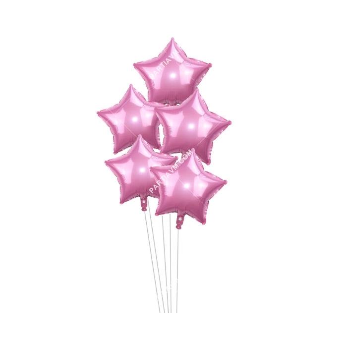 Pembe Yıldız Balon Demeti 5li