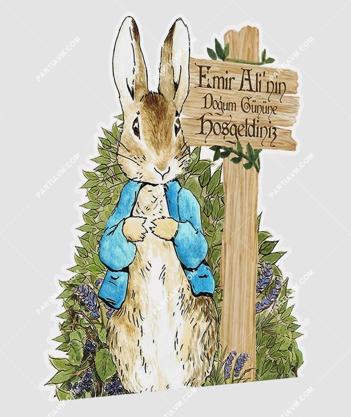 Peter Rabbit Doğum Günü 60 cm Karşılama Dekor Pano