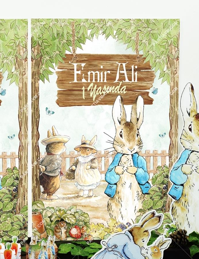 Peter Rabbit Doğum Günü 70x100 cm Katlanmaz Pano Afiş