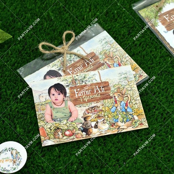 Peter Rabbit Doğum Günü Hediyelik Magnet Kurdeleli Poşetinde 7x10 cm