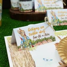 Partiavm Peter Rabbit Doğum Günü Karton Mini Teşekkür Kartı 8 Adet