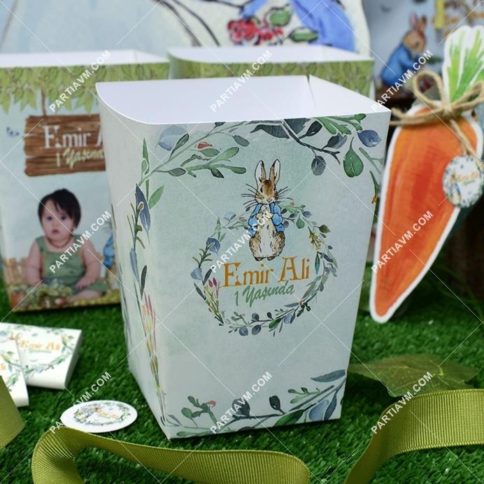 Peter Rabbit Doğum Günü Popcorn Kutusu 5 Adet