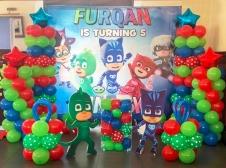 SAMM Pijamaskeliler Balon Standı Seti Pjmasks Full Balon Set Kolay Kurulum