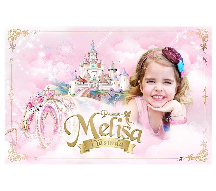 Prenses Masalı Doğum Günü 150x100 cm Dev Yırtılmaz Branda Afiş