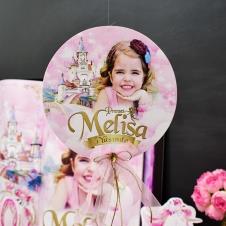 Partiavm Prenses Masalı Doğum Günü 20 cm Önlü Arkalı Baskı Kalın Karton Misinalı Tül Kurdele ve Taş Süslemeli Asma Süs satın al