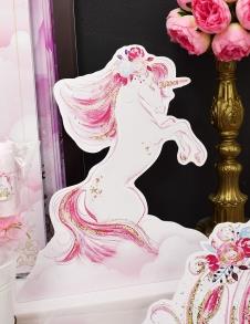 Partiavm Prenses Masalı Doğum Günü 45 cm Dekor Pano Unicorn At