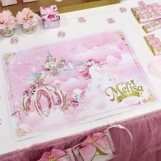 Partiavm Prenses Masalı Doğum Günü Amerikan Servis Kalın Kuşe Kağıt 5 Adet