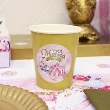 Partiavm Prenses Masalı Doğum Günü Etiketli Karton Bardak 5 Adet