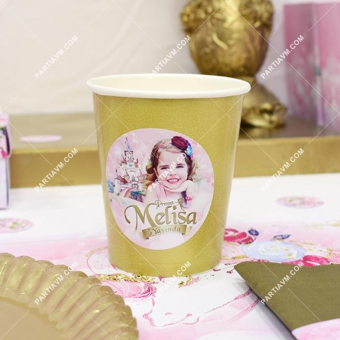 Prenses Masalı Doğum Günü Etiketli Karton Bardak 5 Adet