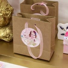 Partiavm Prenses Masalı Doğum Günü Hediye Çantası Etiketli Kurdeleli 10 X 10 cm 5 Adet satın al
