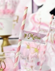 Partiavm Prenses Masalı Doğum Günü Kağıt Pipet Etiketli 12 Adet satın al
