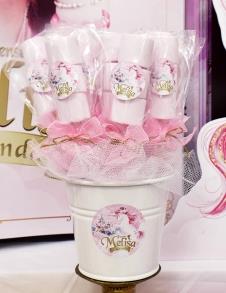 Partiavm Prenses Masalı Doğum Günü Marshmallow Kovada 10 Adet Etiketli Süslü Çubuklarda satın al