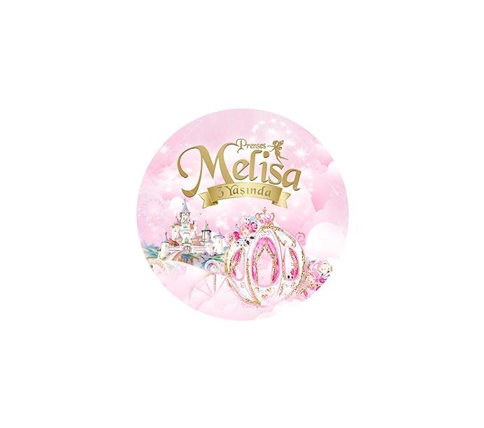 Prenses Masalı Doğum Günü Yuvarlak Etiket 3.5 cm 15 Adet