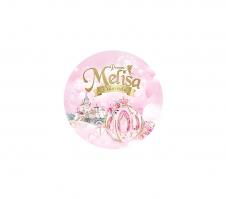 Partiavm Prenses Masalı Doğum Günü Yuvarlak Etiket 3.5 cm 15 Adet
