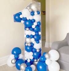 SAMM RBS3-1 Mavi Beyaz Tema Dev Rakam Balon Standı Seti 120cm (1 den 9 a Yaş Seçimli) satın al