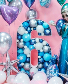SAMM RBS3-21 Frozen Elsa Tema Dev Rakam Balon Standı Seti 120cm (Tek Rakam 1 den 9 a Yaş Seçimli) satın al
