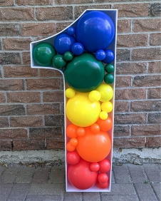 SAMM RBS4-1 Pastel Renk Tema Dev Rakam Balon Standı Seti 120cm (1 den 9 a Yaş Seçimli)