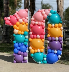 SAMM RBS4-10 Pastel Tema Dev Rakam Balon Standı Seti 120cm (1 den 9 a Yaş Seçimli) satın al