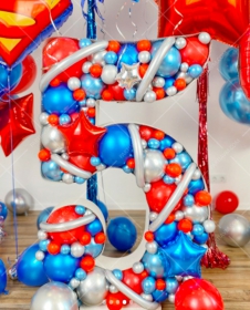 SAMM RBS4-16 Süper Kahramanlar Tema Dev Rakam Balon Standı Seti 120cm (1 den 9 a Yaş Seçimli) satın al