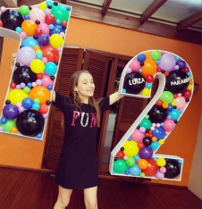 SAMM RBS4-7 TikTok Tema Dev Rakam Balon Standı Seti 120cm (1 den 9 a Yaş Seçimli)