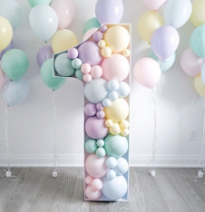 SAMM RBS5-6 Unicorn Tema Dev Rakam Balon Standı Seti 120cm (1 den 9 a Yaş Seçimli)
