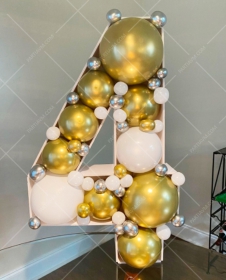 SAMM RBS6-26 Metalik Gold Gümüş Balonlu Dev Rakam Balon Standı Seti 120cm (1 den 9 a Yaş Seçimli) satın al