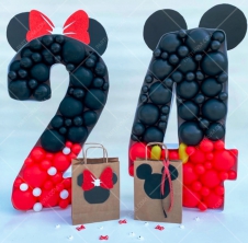 SAMM RBS8-3 Minnie Mickey Mouse Dev Rakam Balon Standı Seti 120cm (1 den 9 a Yaş Seçimli)