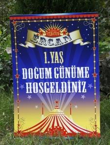 Partiavm Renkli Karnaval Doğum Günü Süsleri 70x100 cm Katlanmaz Pano Afiş