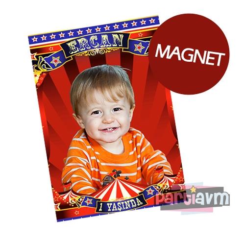 Renkli Karnaval Doğum Günü Süsleri Hediyelik Magnet Kurdeleli Poşetinde 7X10 cm  
